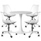 Clear Acrylic Desk Chair - Armless Office Chair, Height Adjustable, Rolling Chair - Modern Ghost Chair, Perfect for Home Office or Vanity with Swivel Function